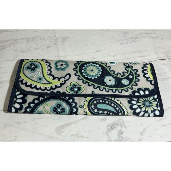 Thirty-One Gifts Blue Paisley Pattern Travel Flat Iron/Curling Iron Holder - Picture 1 of 7